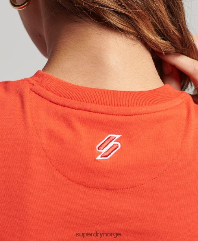 Superdry rød klær 86P46D2214 grafisk liten t-skjorte kvinner