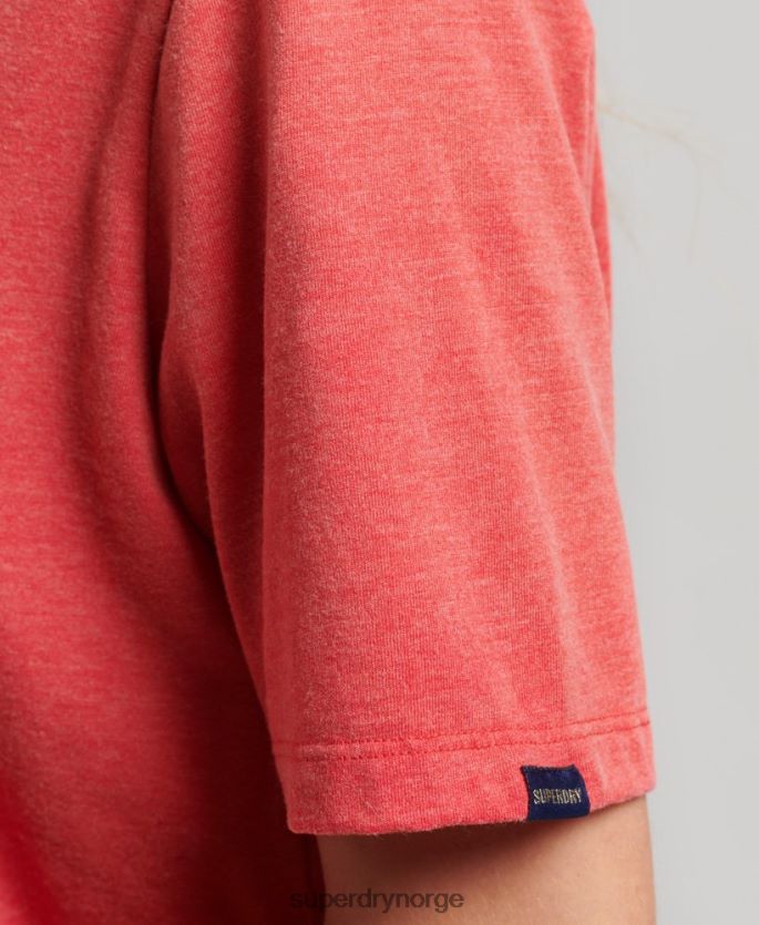 Superdry rød klær 86P46D2669 core logo 80-talls t-skjorte kvinner