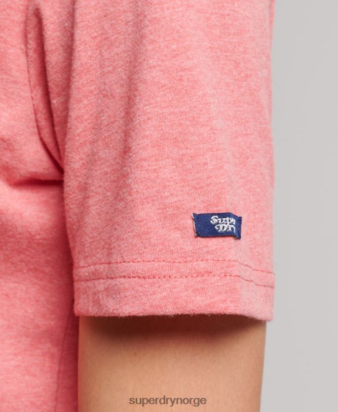 Superdry rød klær 86P46D2672 vintage scripted infill t-skjorte kvinner