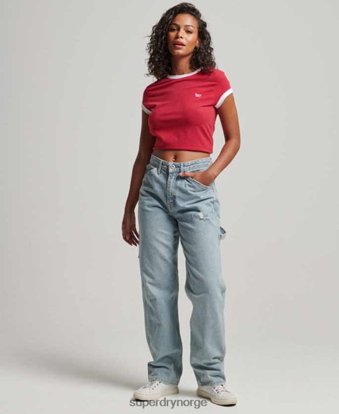 Superdry rød klær 86P46D2674 ringer t-skjorte kvinner