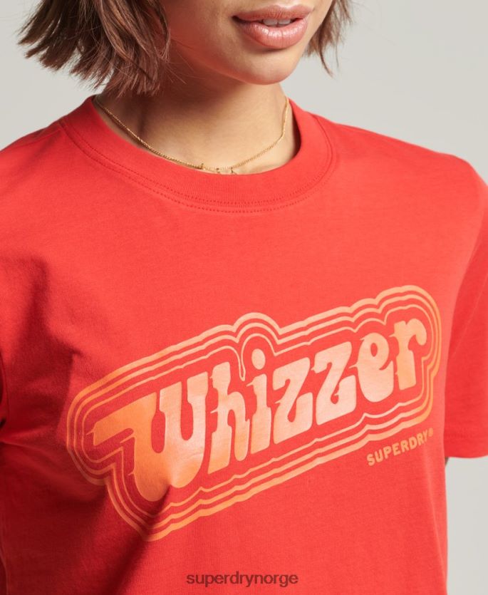 Superdry rød klær 86P46D2757 vintage min generasjons t-skjorte kvinner