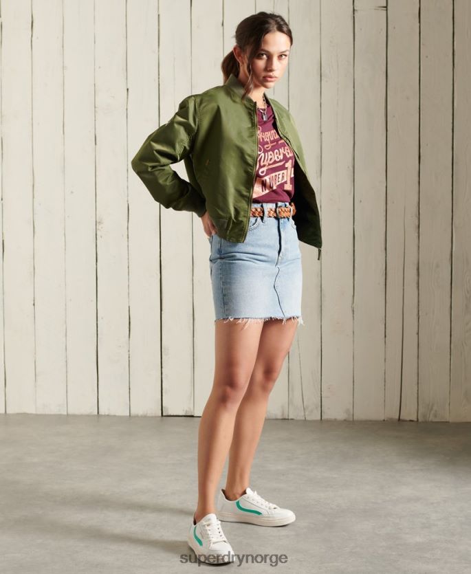 Superdry rød klær 86P46D2818 glitter glitter t-skjorte kvinner