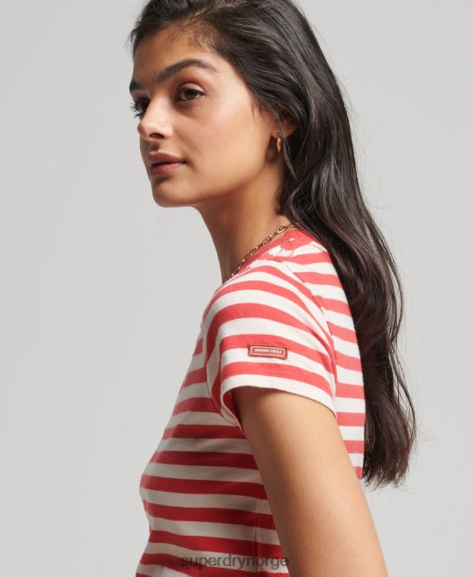 Superdry rød klær 86P46D6235 vintage t-skjorte i økologisk bomull kvinner