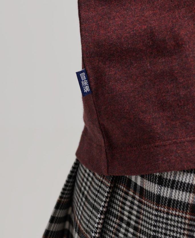 Superdry rød klær 86P46D6288 essensiell logo-t-skjorte i økologisk bomull kvinner