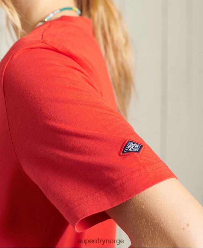 Superdry rød klær 86P46D6292 cali surf klassisk t-skjorte kvinner