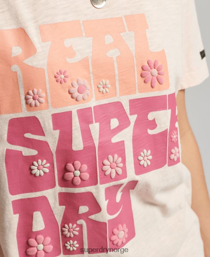 Superdry rosa klær 86P46D2633 superstate-blomstret t-skjorte kvinner