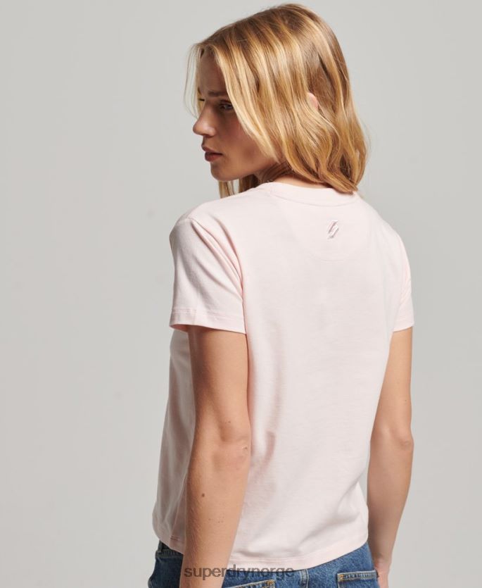 Superdry rosa klær 86P46D2655 grafisk 90-talls t-skjorte kvinner