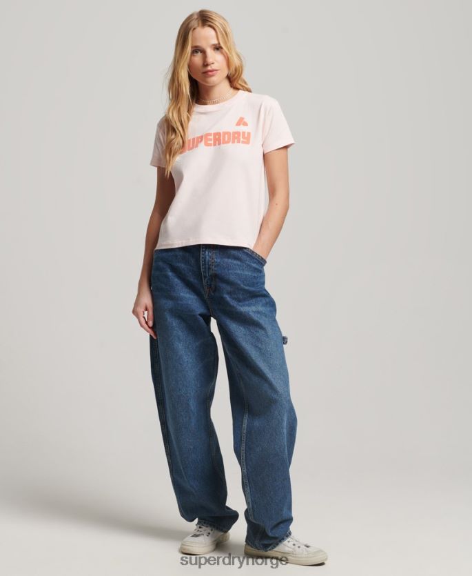 Superdry rosa klær 86P46D2655 grafisk 90-talls t-skjorte kvinner
