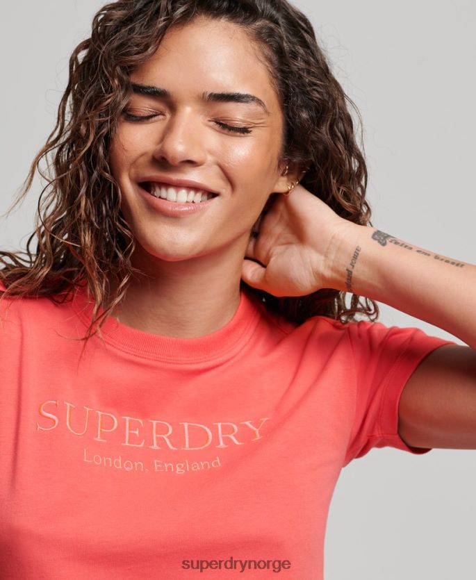 Superdry rosa klær 86P46D2685 grafisk 90-talls t-skjorte kvinner