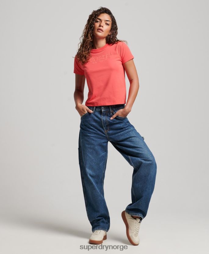 Superdry rosa klær 86P46D2685 grafisk 90-talls t-skjorte kvinner
