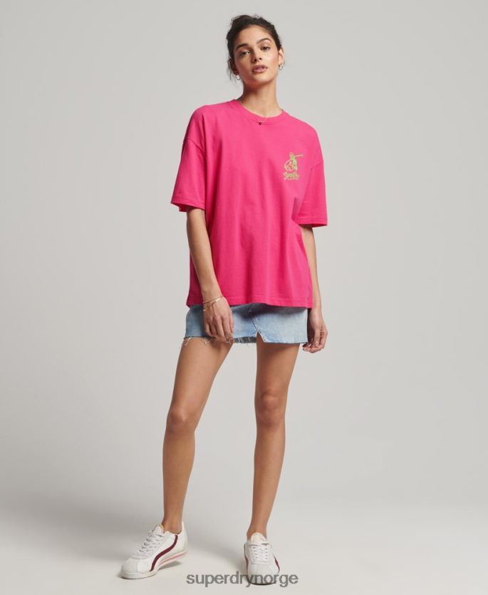 Superdry rosa klær 86P46D6198 vintage cali t-skjorte kvinner