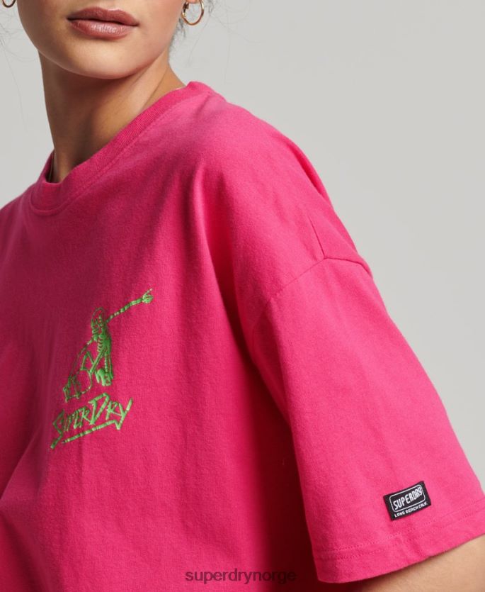 Superdry rosa klær 86P46D6198 vintage cali t-skjorte kvinner