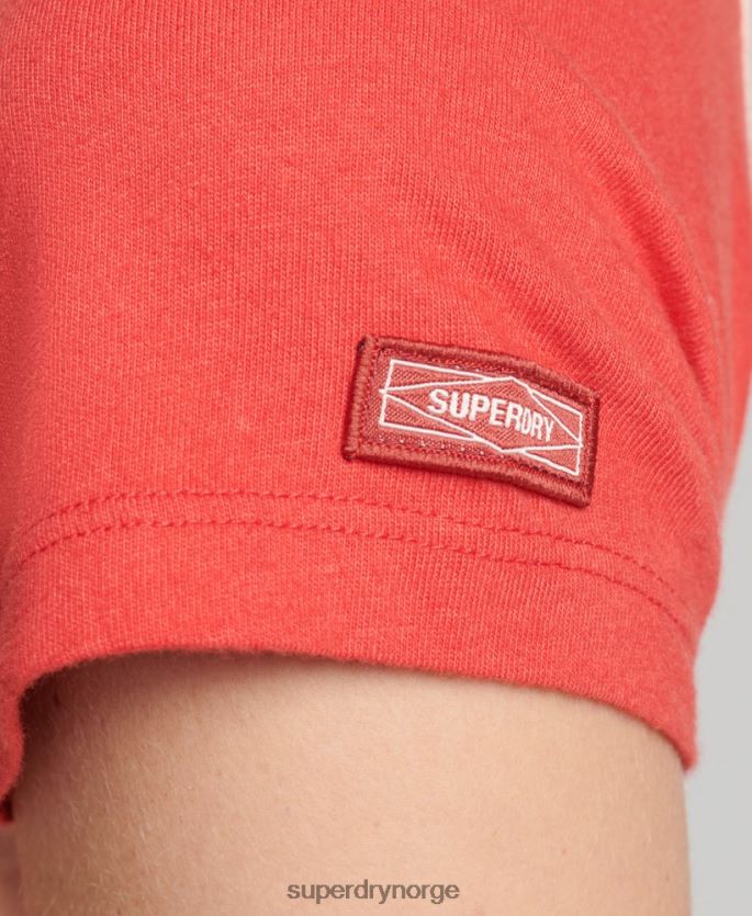 Superdry rosa klær 86P46D6232 vintage baseball liten t-skjorte i økologisk bomull kvinner