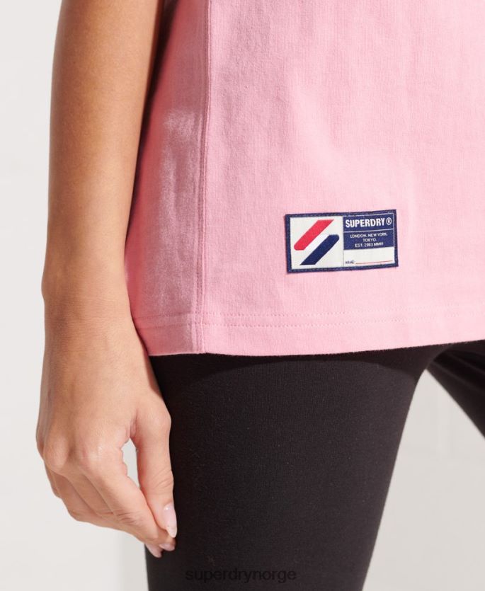 Superdry rosa klær 86P46D6278 bedriftslogo Brights t-skjorte kvinner