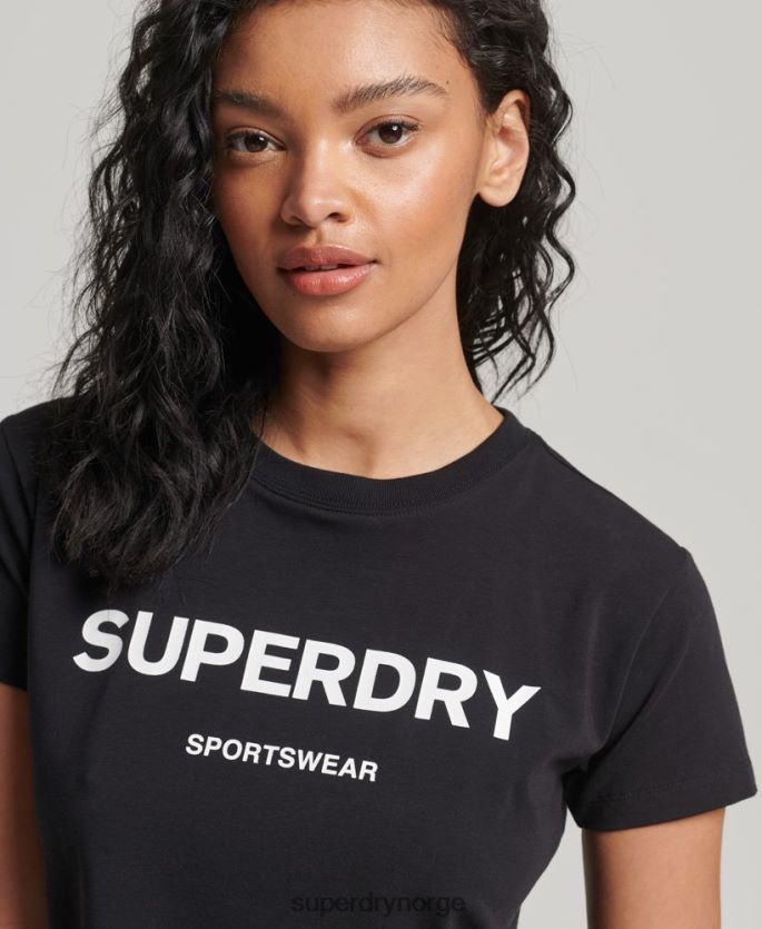 Superdry svart klær 86P46D2150 grafisk 90-talls t-skjorte kvinner