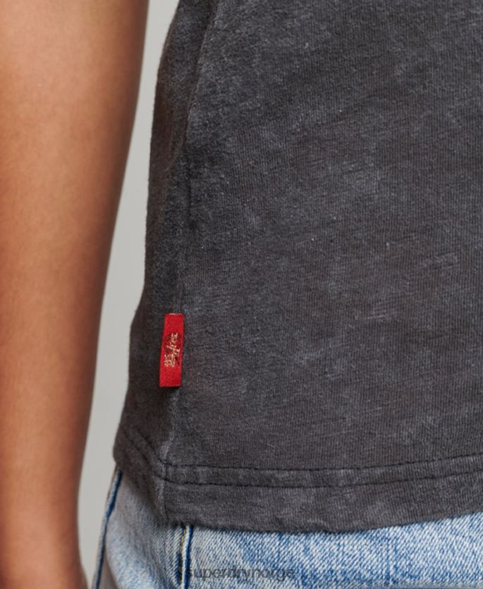 Superdry svart klær 86P46D2708 vintage merch store tynn t-skjorte kvinner