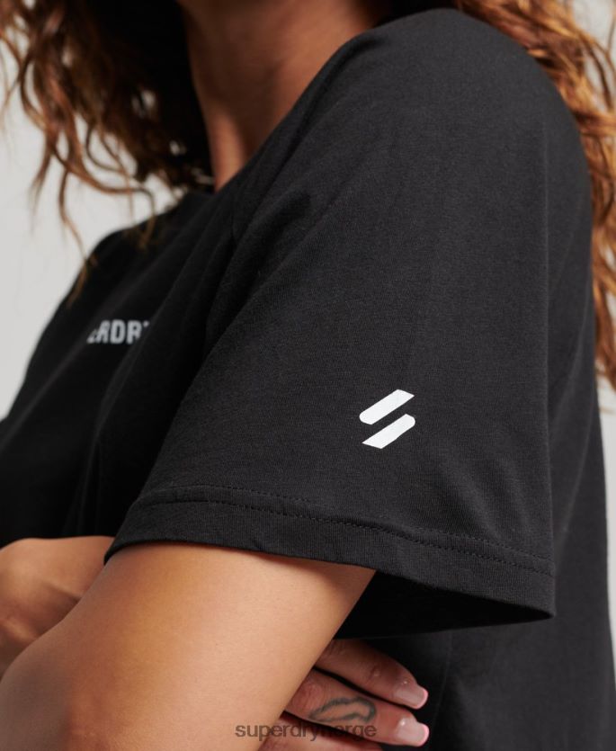Superdry svart klær 86P46D2742 kjerne kortermet t-skjorte kvinner