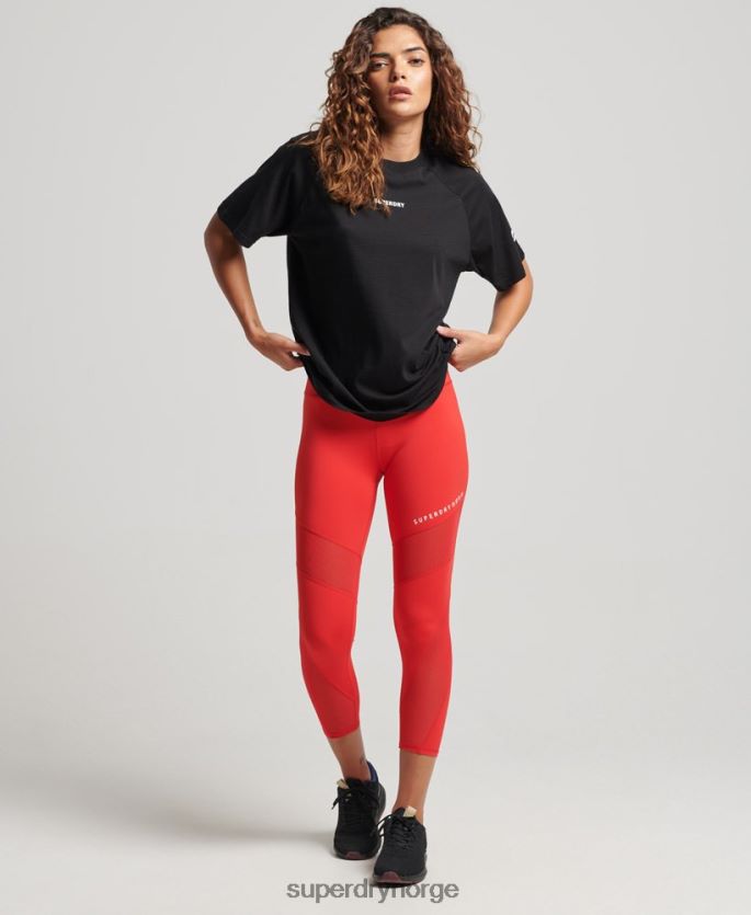 Superdry svart klær 86P46D2742 kjerne kortermet t-skjorte kvinner