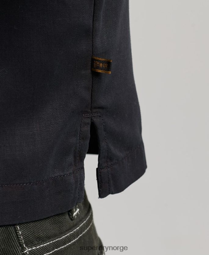 Superdry svart klær 86P46D2774 tencel vevd t-skjorte kvinner