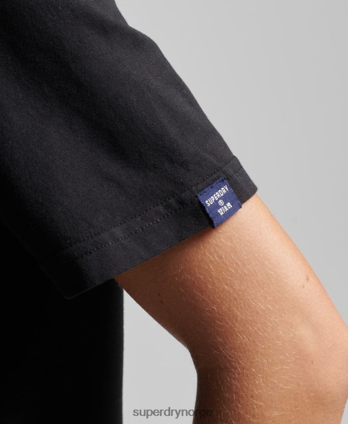 Superdry svart klær 86P46D2778 t-skjorte med kjernelogo kvinner