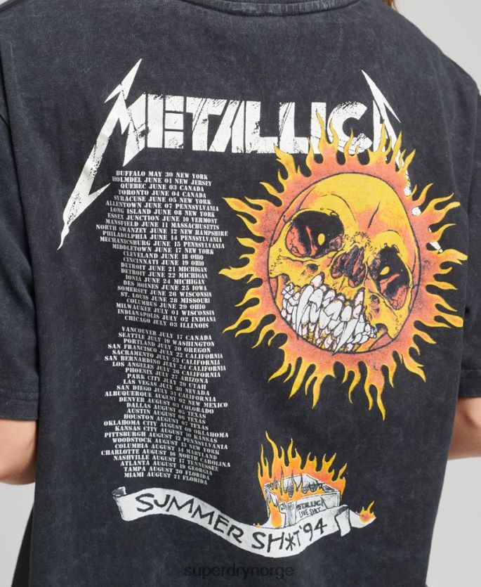Superdry svart klær 86P46D2799 metallica band-t-skjorte i begrenset opplag kvinner