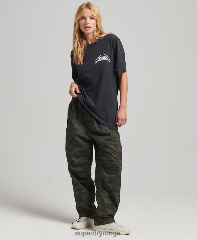 Superdry svart klær 86P46D2799 metallica band-t-skjorte i begrenset opplag kvinner
