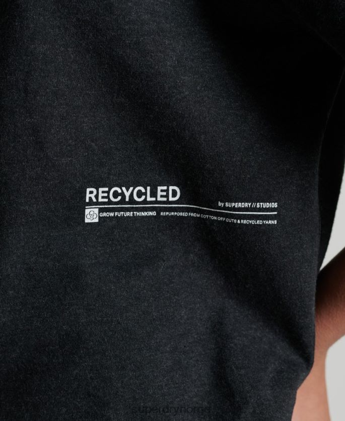 Superdry svart klær 86P46D2849 resirkulert mikro mid t-skjorte kvinner