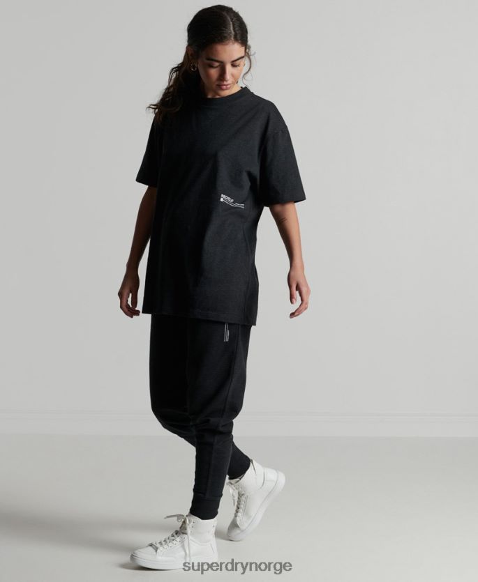 Superdry svart klær 86P46D2849 resirkulert mikro mid t-skjorte kvinner