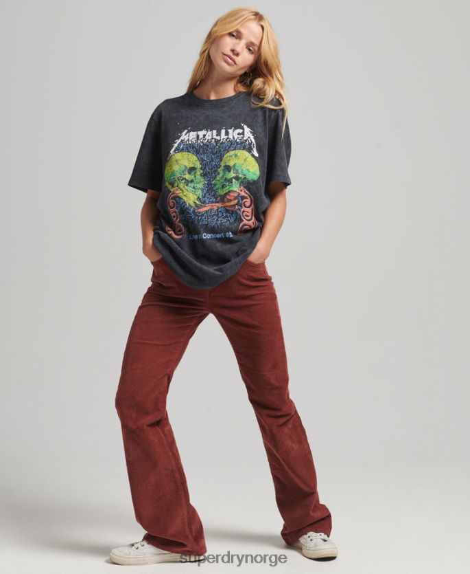Superdry svart klær 86P46D2855 metallica band-t-skjorte i begrenset opplag kvinner