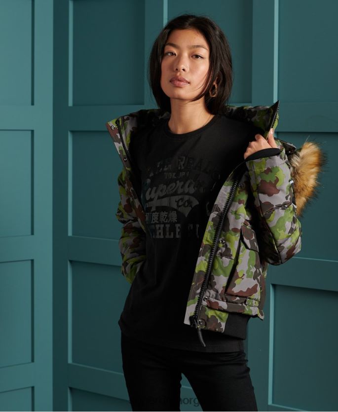 Superdry svart klær 86P46D2862 svart ut t-skjorte kvinner