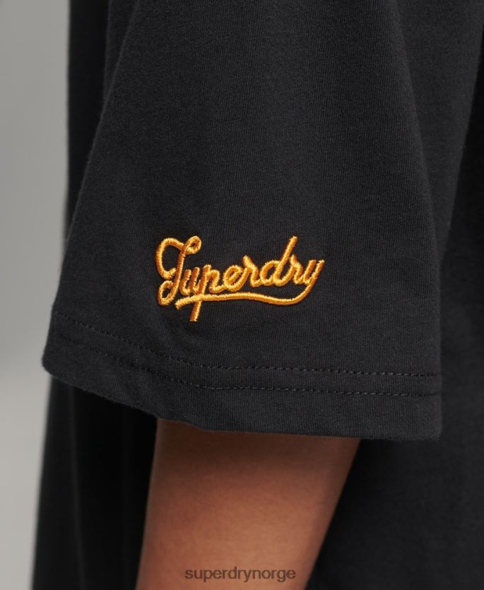 Superdry svart klær 86P46D6217 vintage collegiate t-skjorte kvinner
