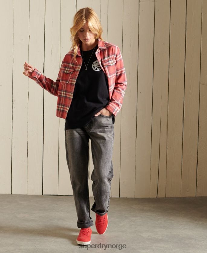 Superdry svart klær 86P46D6274 svart ut t-skjorte kvinner