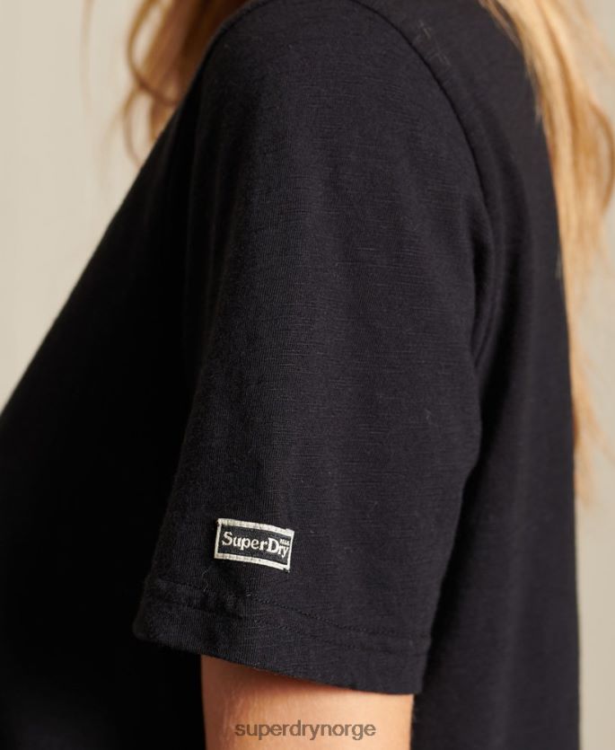 Superdry svart klær 86P46D6274 svart ut t-skjorte kvinner