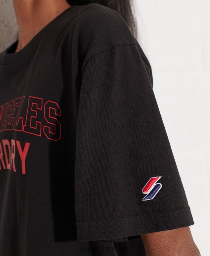 Superdry svart klær 86P46D6741 city ​​college t-skjorte kvinner