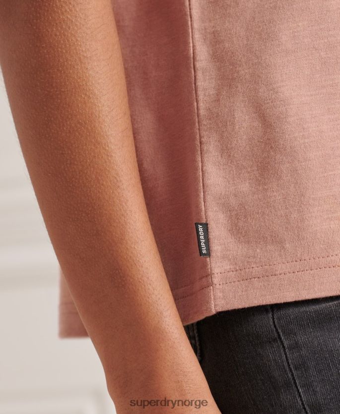 Superdry tan klær 86P46D2816 autentisk t-skjorte i økologisk bomull kvinner
