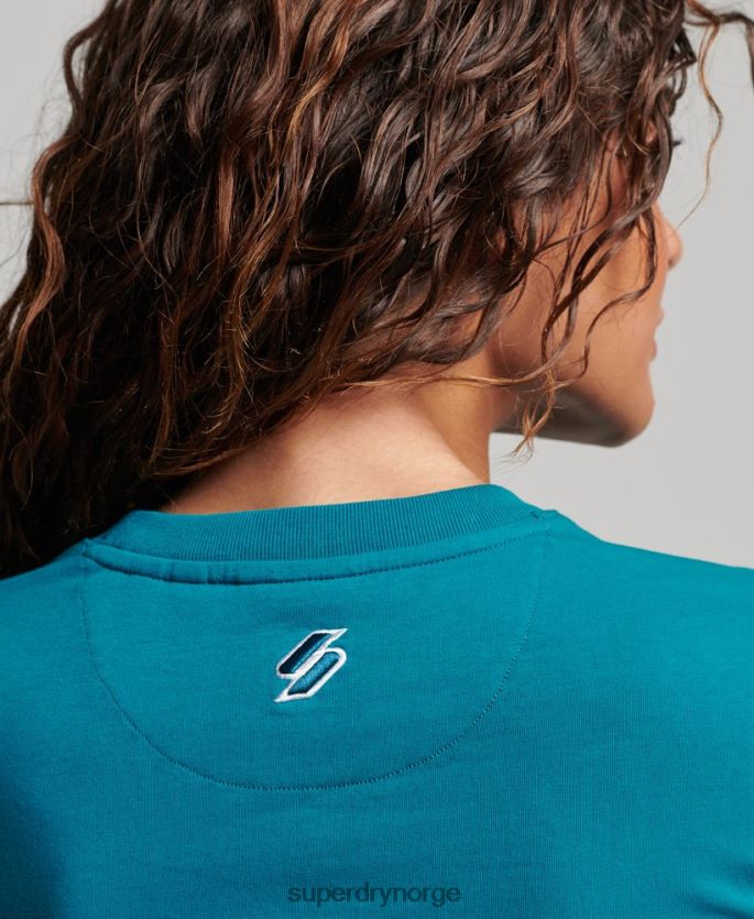 Superdry turkis klær 86P46D2721 grafisk 90-talls t-skjorte kvinner