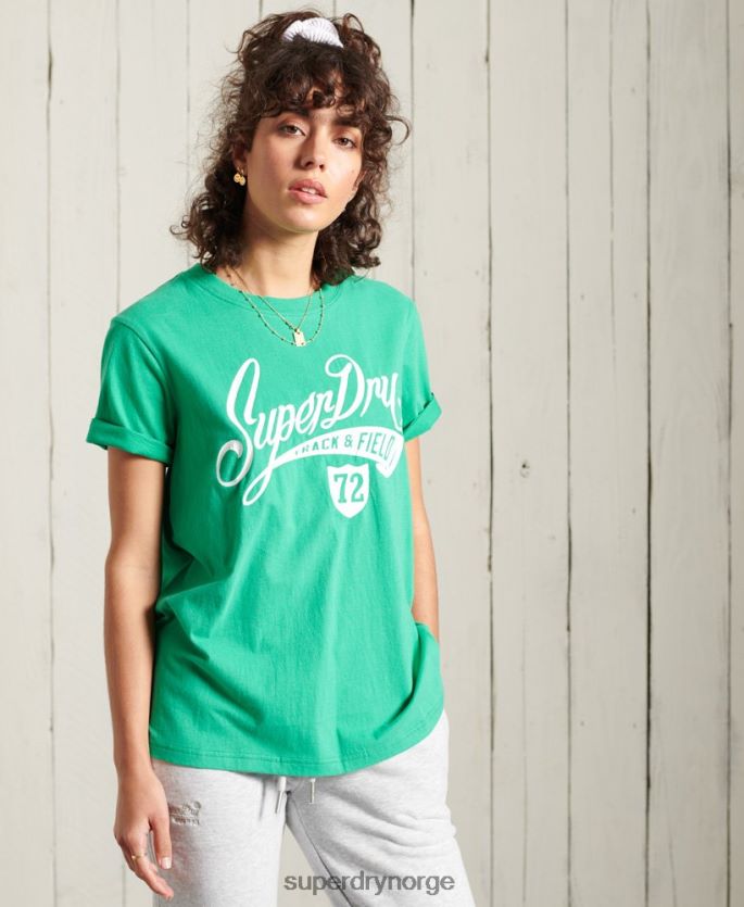 Superdry turkis klær 86P46D2726 collegiate cali state t-skjorte kvinner