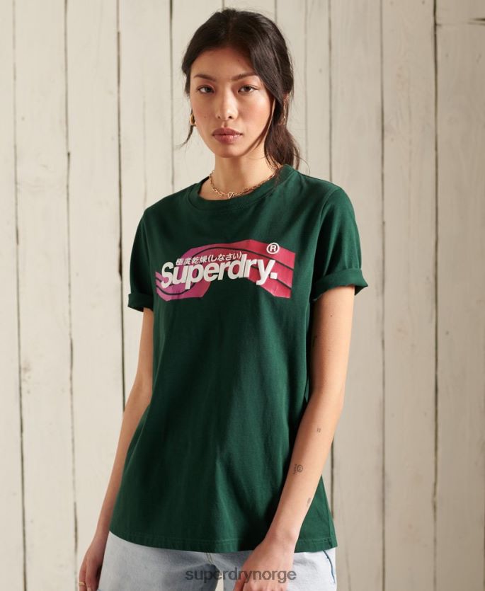 Superdry turkis klær 86P46D6253 core logo cali t-skjorte kvinner