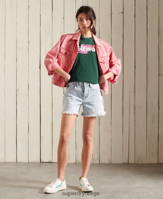 Superdry turkis klær 86P46D6253 core logo cali t-skjorte kvinner