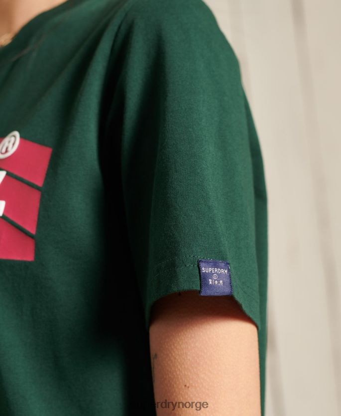 Superdry turkis klær 86P46D6253 core logo cali t-skjorte kvinner