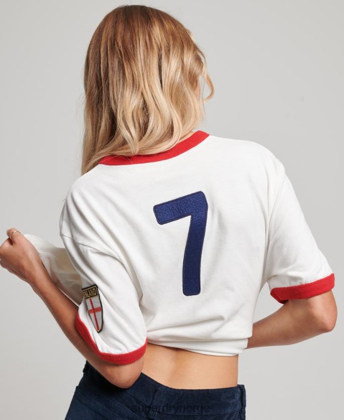 Superdry x Ringspun hvit klær 86P46D2745 fotball england t-skjorte kvinner