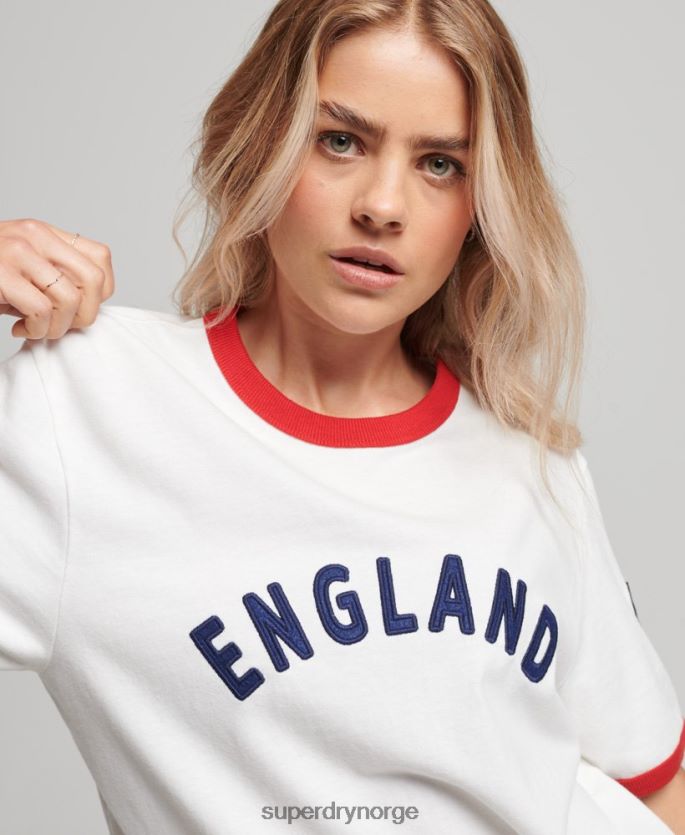 Superdry x Ringspun hvit klær 86P46D2745 fotball england t-skjorte kvinner