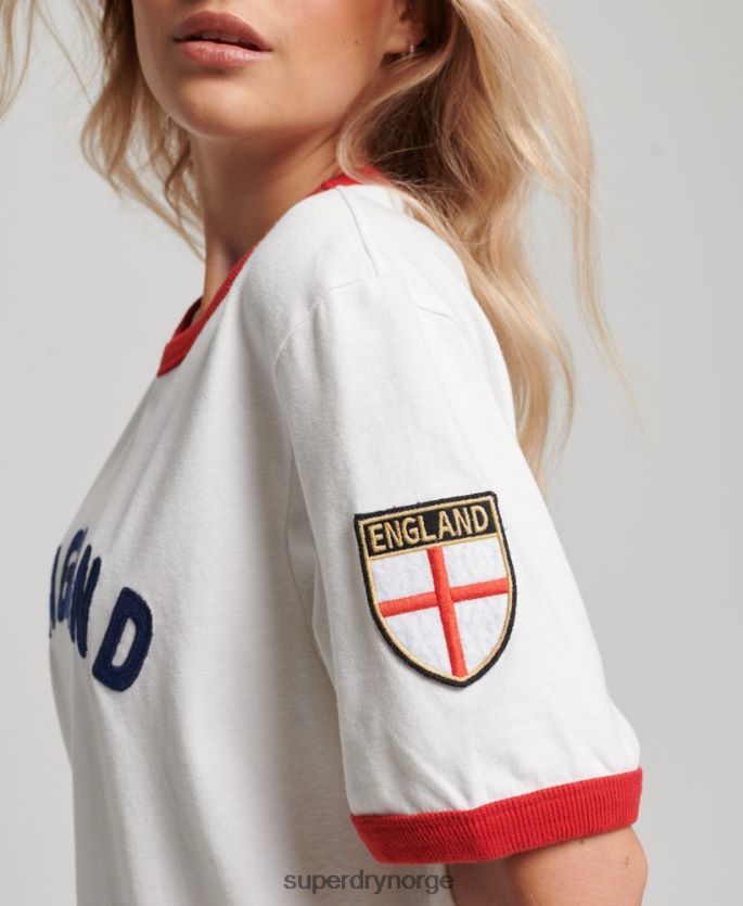 Superdry x Ringspun hvit klær 86P46D2745 fotball england t-skjorte kvinner