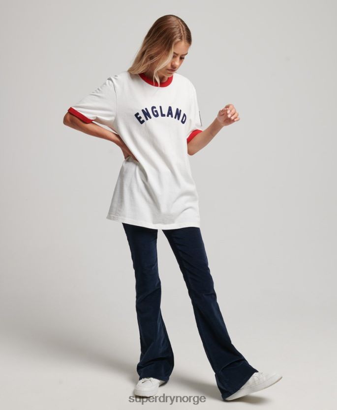 Superdry x Ringspun hvit klær 86P46D2745 fotball england t-skjorte kvinner