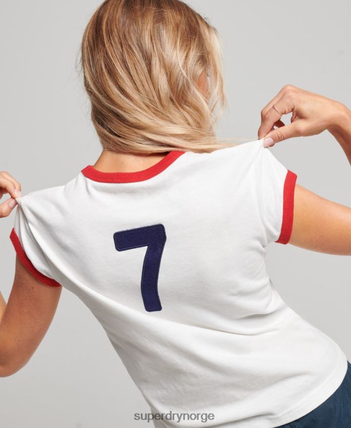 Superdry x Ringspun hvit klær 86P46D2751 fotball england cap t-skjorte kvinner