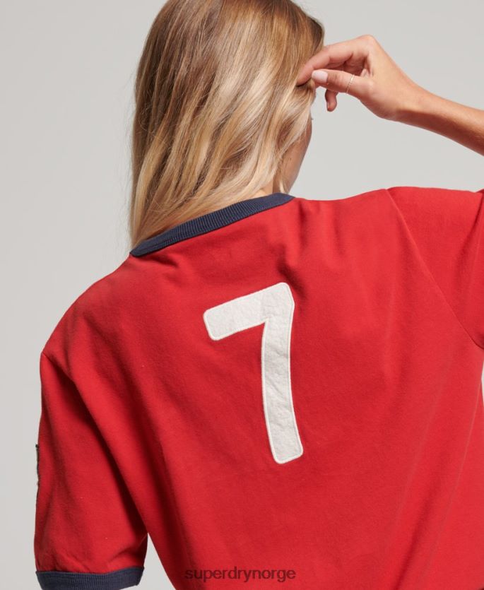 Superdry x Ringspun rød klær 86P46D2797 fotball england t-skjorte kvinner