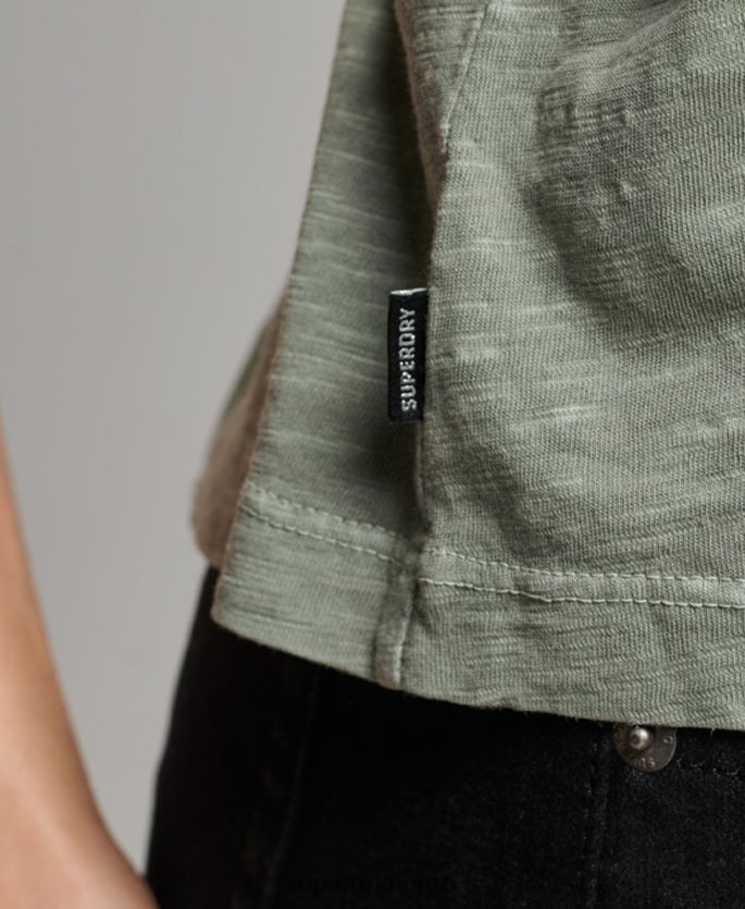 Superdry grønn klær 86P46D2878 studios jersey tank topp kvinner