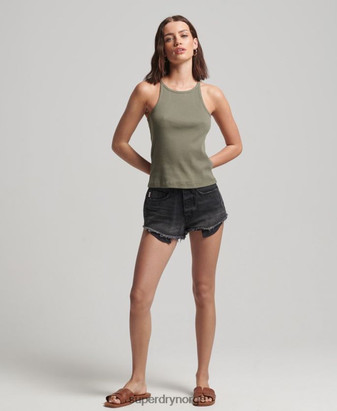Superdry grønn klær 86P46D2909 racer vest topp kvinner
