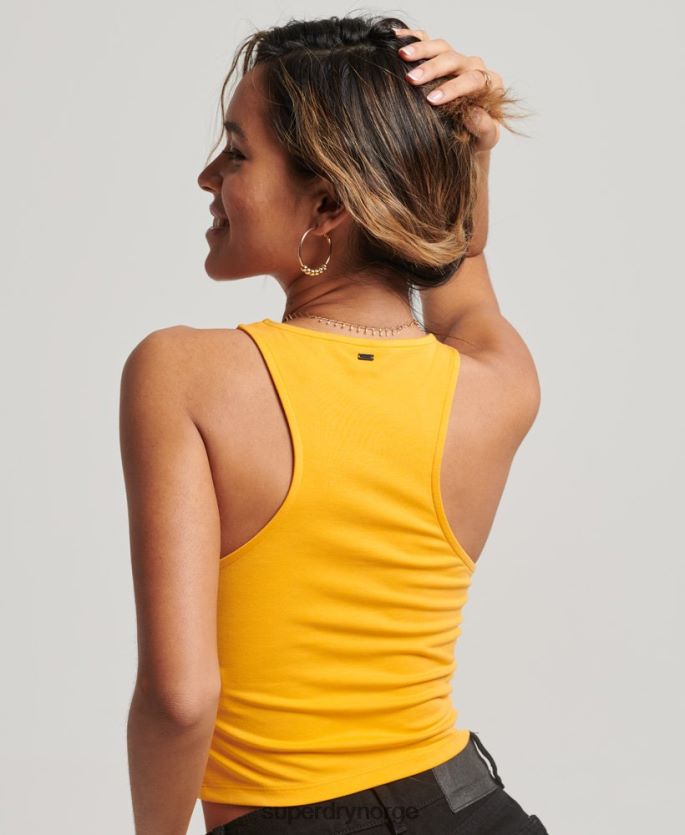 Superdry gul klær 86P46D2969 studios jersey racer tank topp kvinner