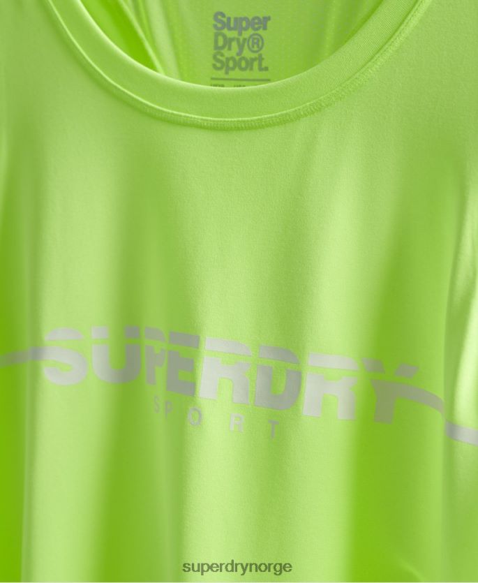 Superdry gul klær 86P46D3082 trening gym vest topper kvinner